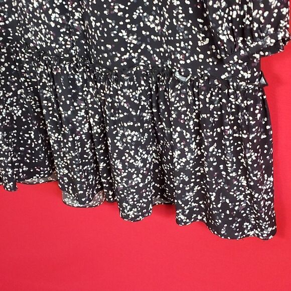 CHARLOTTE‎ BRODY RUFFLE FIT & FLARE DRESS - BLACK POPLAR SILK  Size L - Picture 8 of 10